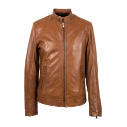 Heren leren bruin jas 990 Heren leren bruin jas 990